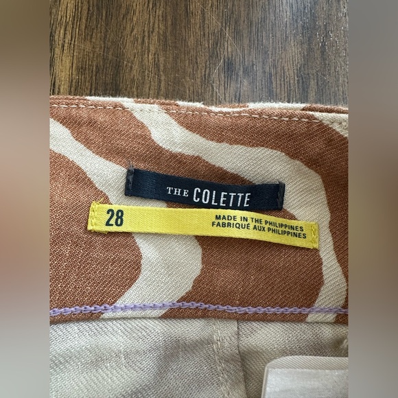 Maeve Linen Collette Swirl Print Linen Pants Size 6 EUC Wide Leg - Picture 4 of 8